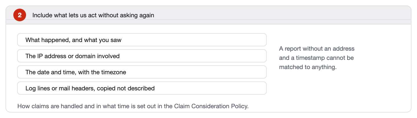 The four things a usable report contains